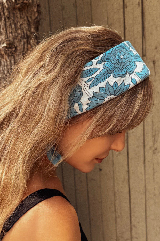 Blue Flower Bandana